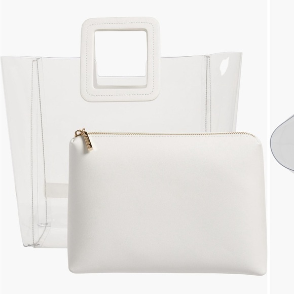 STAUD Shirley Transparent Handbag- White - Picture 2 of 8